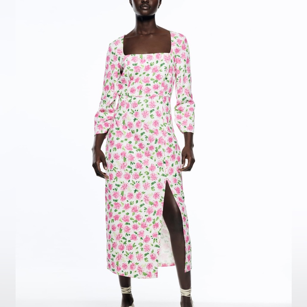 Zara Floral Midi Dress